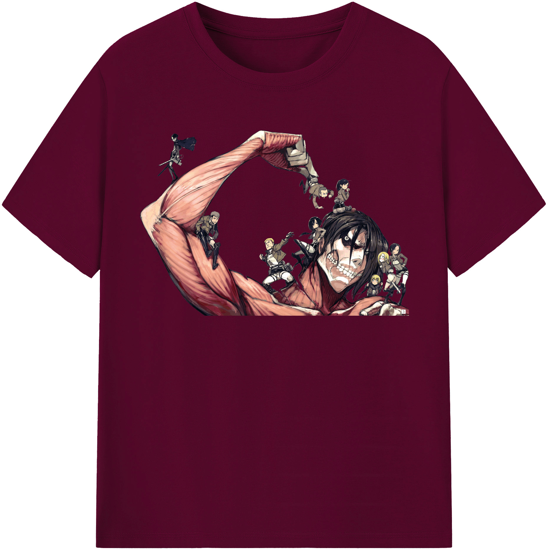 （画像用） 進撃の巨人 Attack on Titan レディースカジュアルプリントTシャツ（綿100％）
